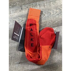 Falke Mens Ergonomic Sport System SK5 Silk Ski Socks Red/Orange EU Size 44-45